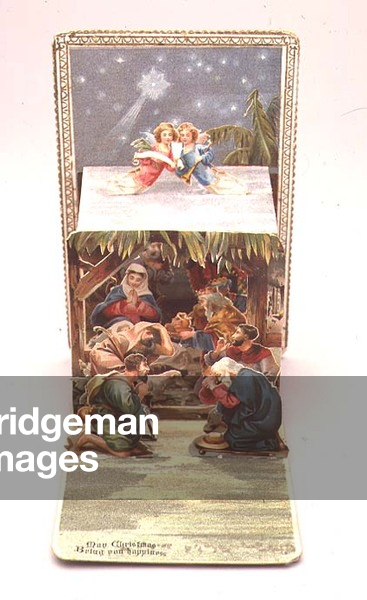 Adoration of the Shepherds, Victorian 'pop-up' Christmas card