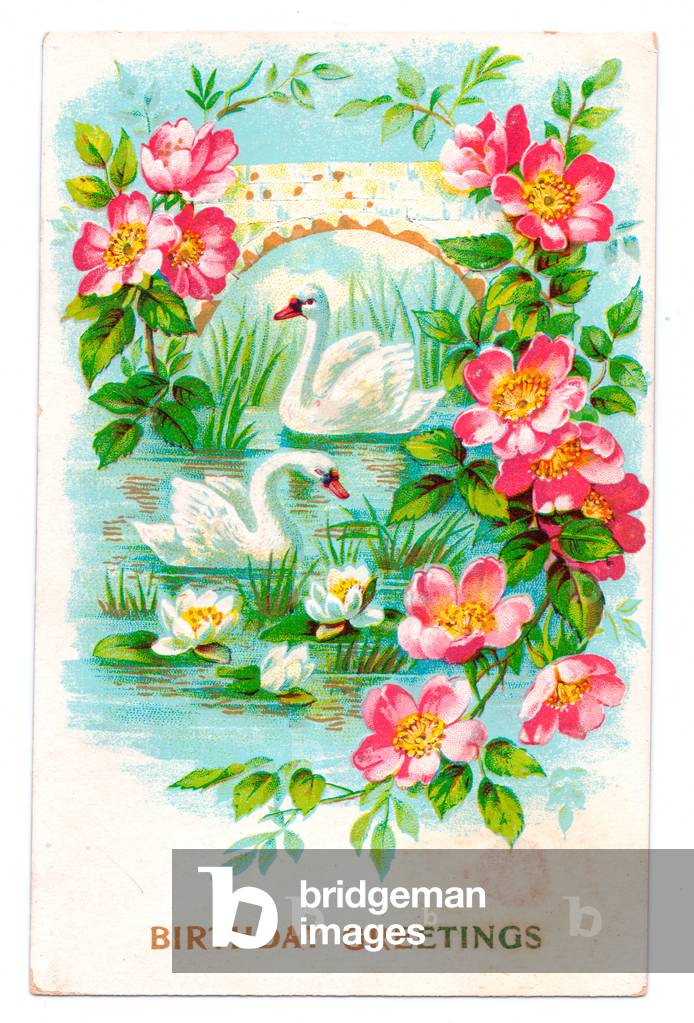 Birthday postcard, c.1907 (colour litho)