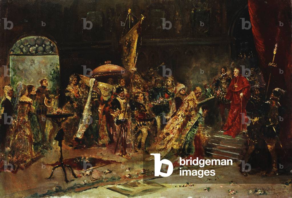 Presentation to the Cardinal, 1877 (oil on canvas)