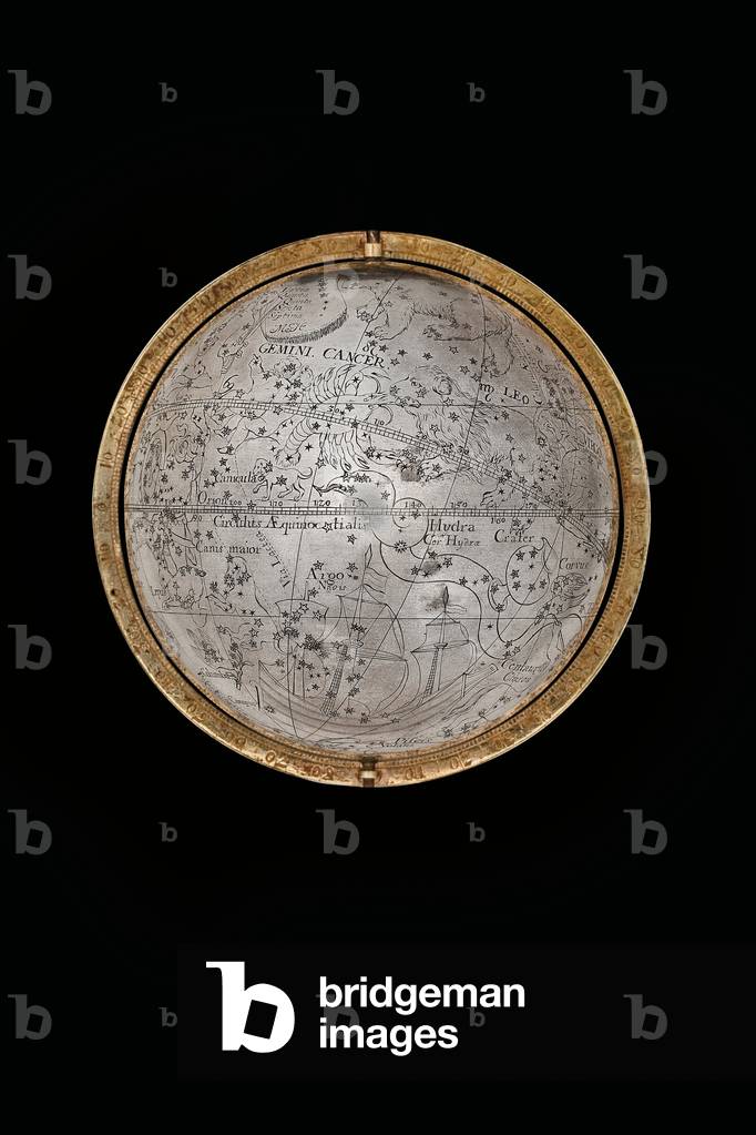 Two exceptional terrestrial and celestial globes, supported by Hercules and Atlas, Augsburg, 1697-99 (silver & silver-gilt)