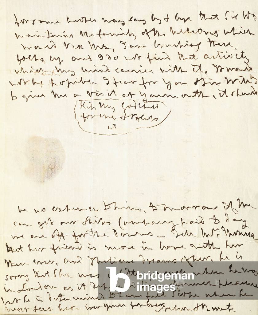 A Signed Autographed Letter to Lady Hamilton, 1801 (paper, ink)