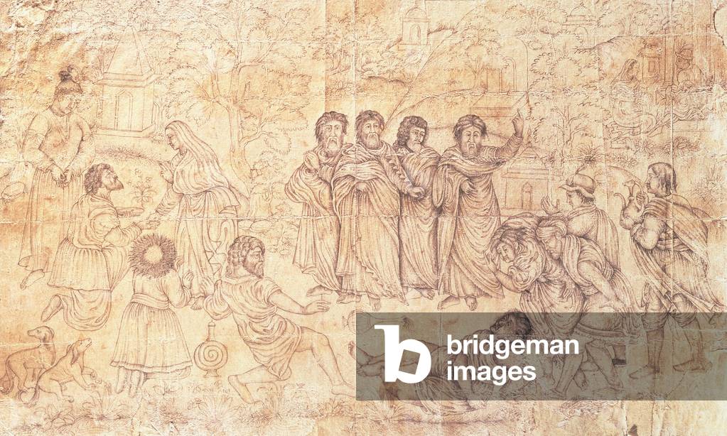 The Death of Ananias, c.1650-1680 (drawing on paper)