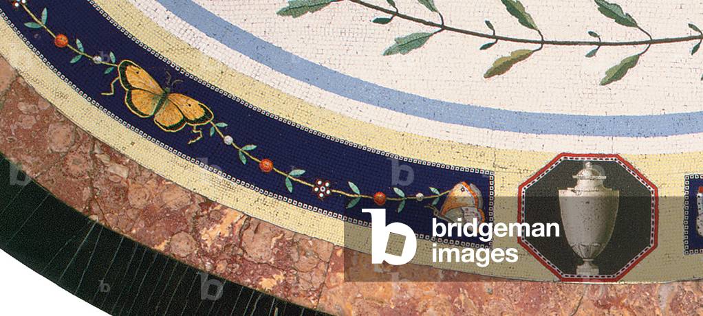 Micromosaic tabletop, Rome, late 18th century (mosaic, ormolu-mounted ebony & satinwood)