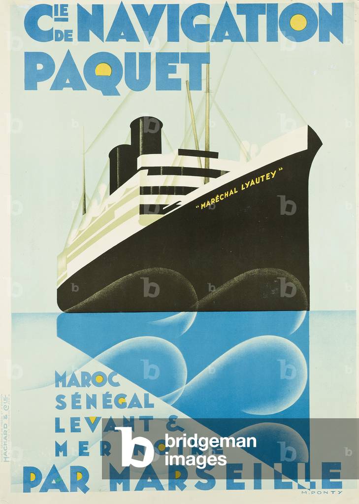 Poster advertising the Companie de Navigation, 1924 (colour lithograph)