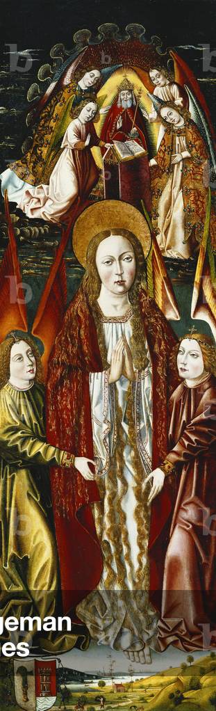 The Assumption of the Magdalen; and The Annunciation (tempera on panel)