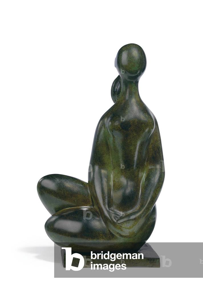 Young girl, hands crossed on plinth, conceived 1975-81, cast 1981 (bronze)