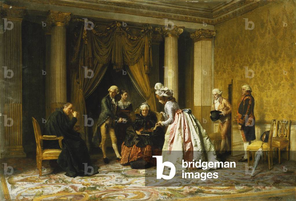 The Rich Widow, (oil on panel)