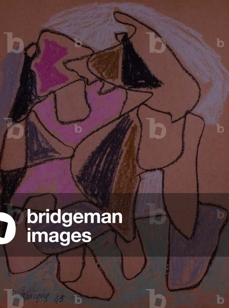 The Meeting, 1945 (pastel on paper)