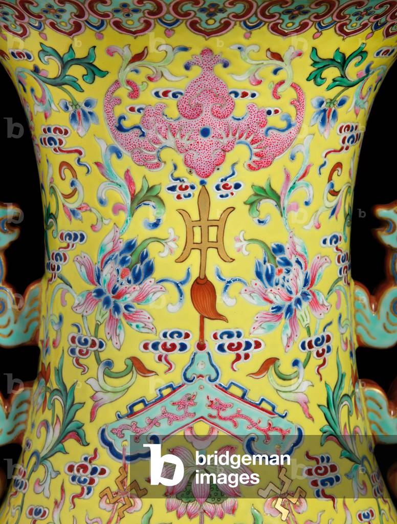 Detail from One of a Pair of Imperial Famille Rose Vases (ceramic)