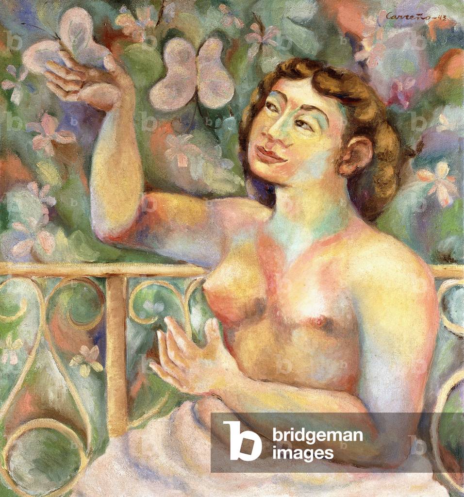 Woman with Butterflies, 1943 (oil on canvas)