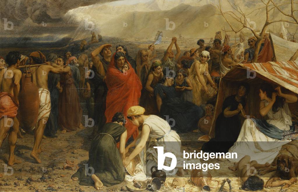 Refugees from Pompeii, AD 79, 1873 (oil on canvas)