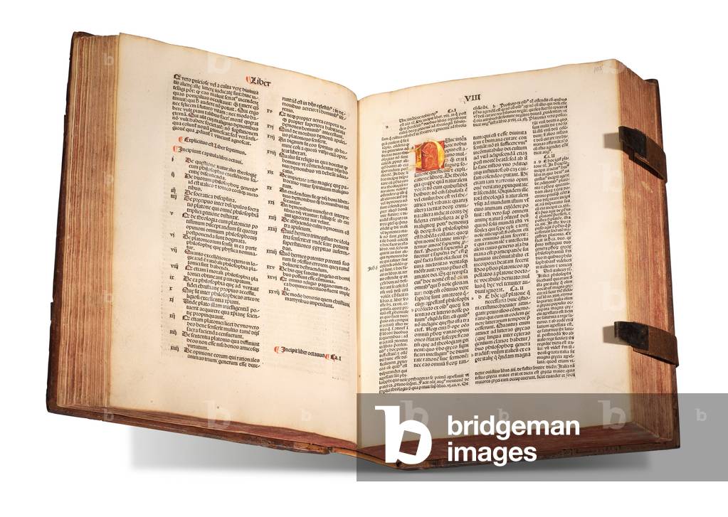 De civitate Dei, with commentary by Thomas Waleys (d. before 1349) and Nicolaus Trivet (1258?-1328), by Augustine of Hippo, printed 1489 (vellum)