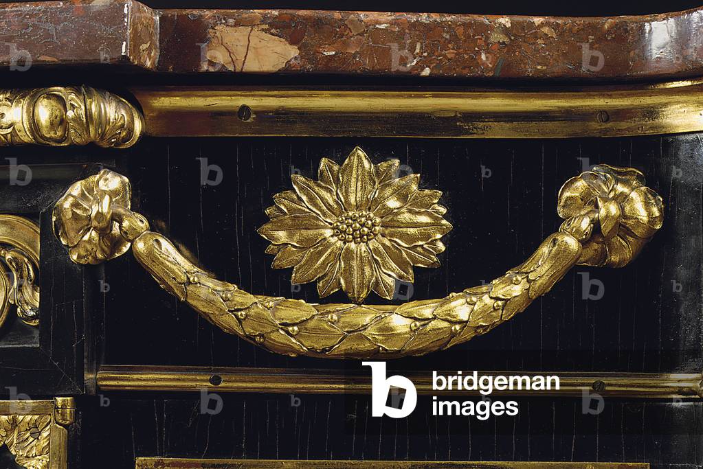 A late Louis XV commode, c.1763-70 (ormolu-mounted Japanese lacquer & ebony)