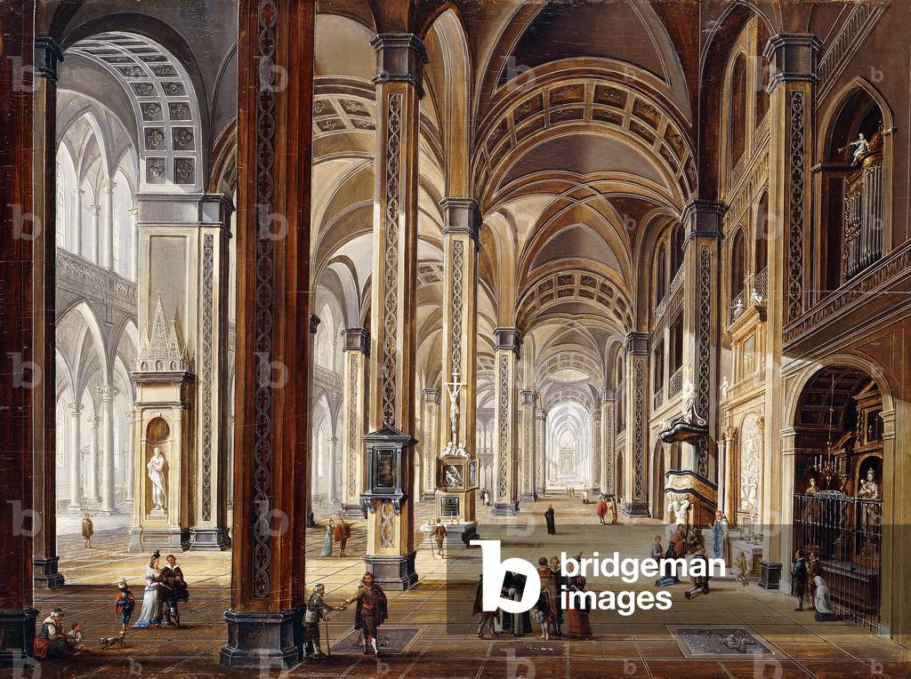 The Interior of a Renaissance Cathedral,  (oil on panel)