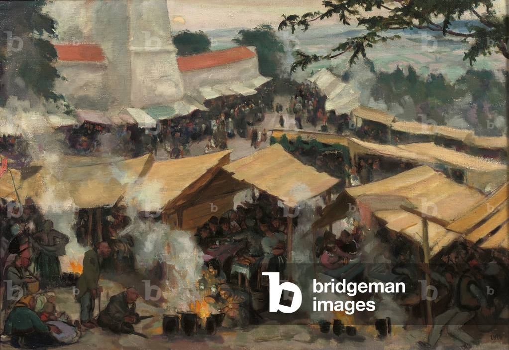 The Fair at Kawaria Zabrzydowska, Poland, c.1913 (oil on canvas)