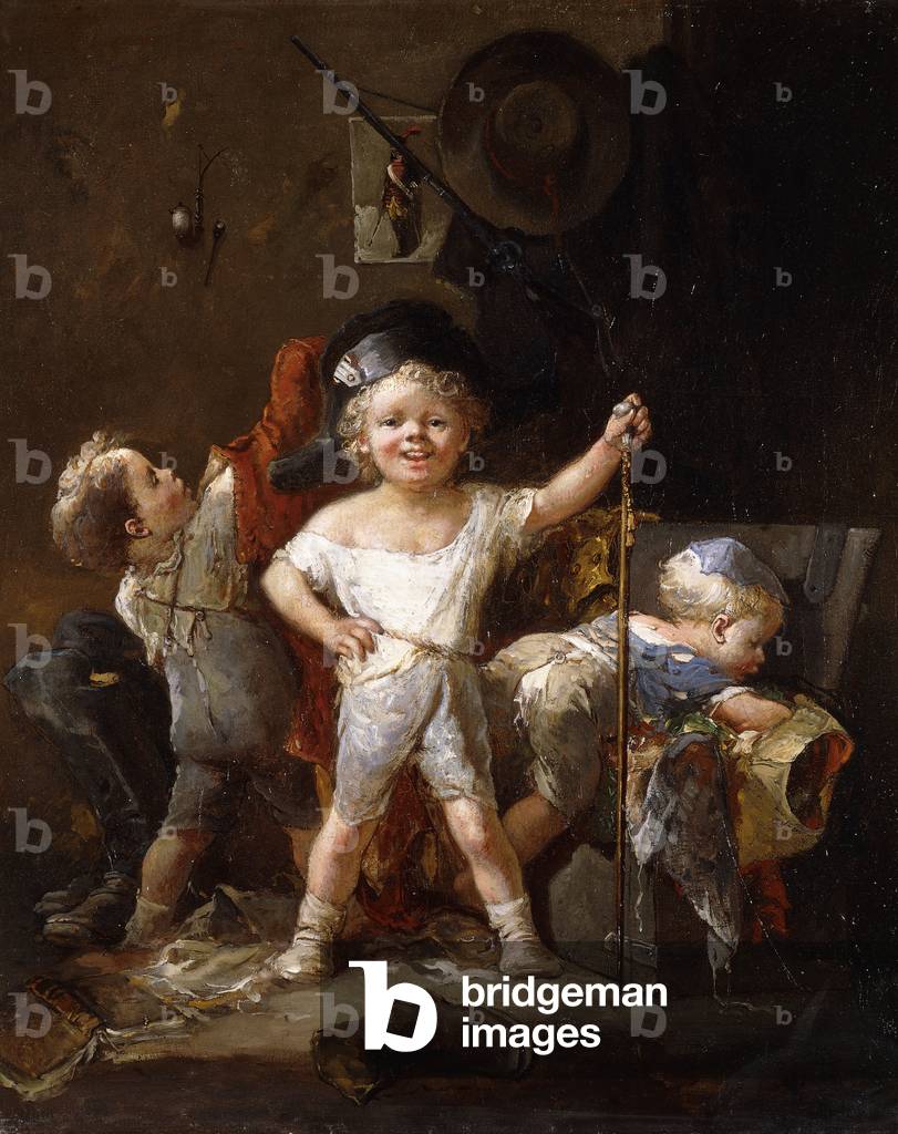 Dressing Up, (oil on canvas)