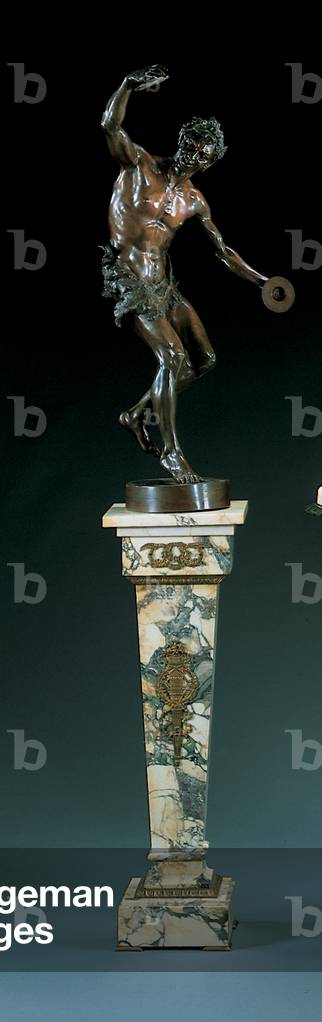 Cast after a model by Goldscheider, modelled as a dancing satyr playing the cymbals, 1894 (bronze)