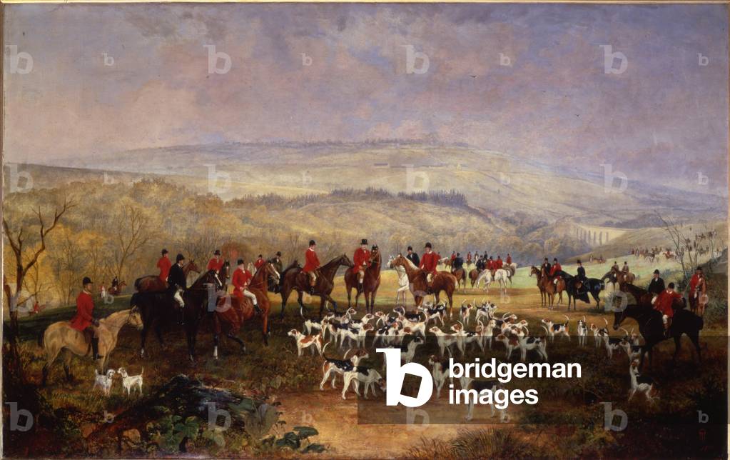 Meet of Major Browne's Fox Hounds from March's North Banks, 1872 (oil on canvas)