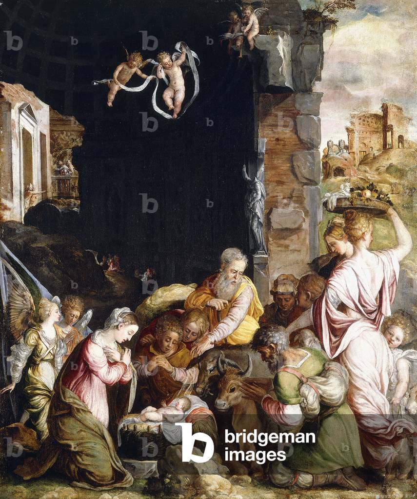The Adoration of the Shepherds (oil on canvas)