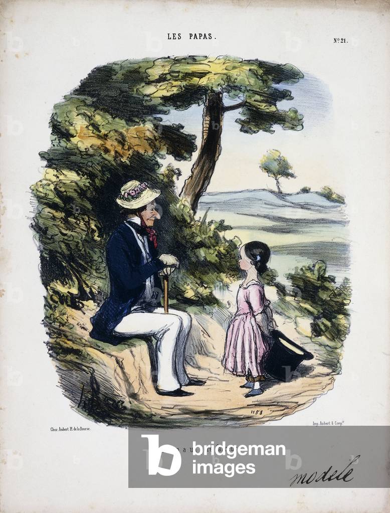 When one has a Clownish Father, 1848 (hand coloured lithograph)