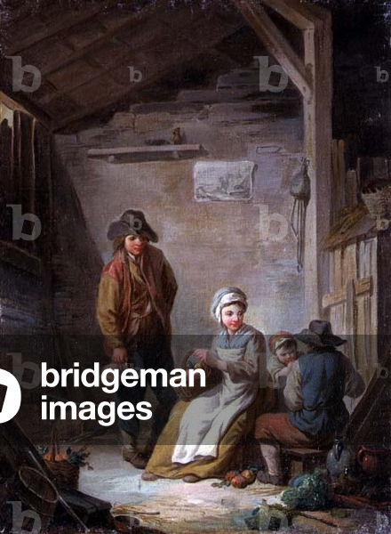 Peasants in their cottage