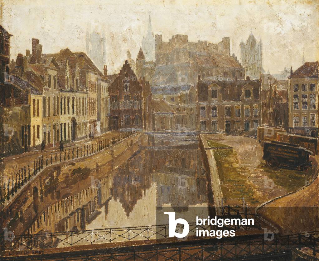 le Canal-De Gracht,  (oil on canvas)