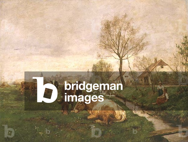 Landscape with Cows and a Stream