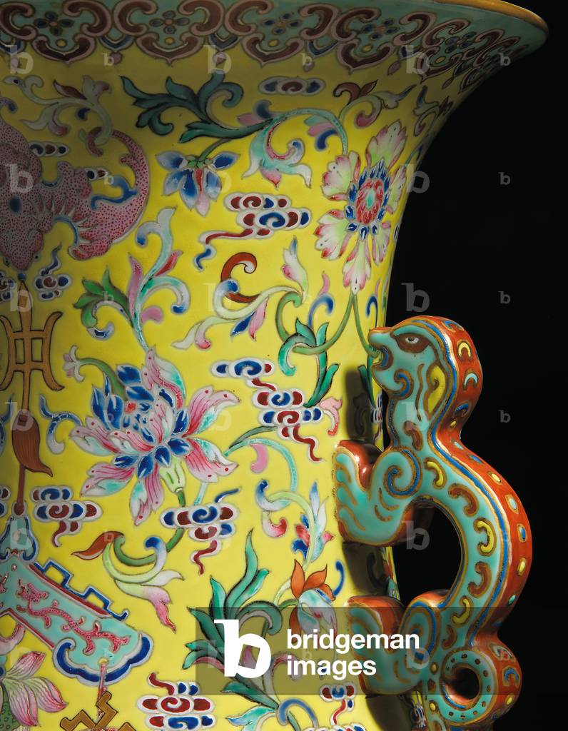 Detail from One of a Pair of Imperial Famille Rose Vases (ceramic)