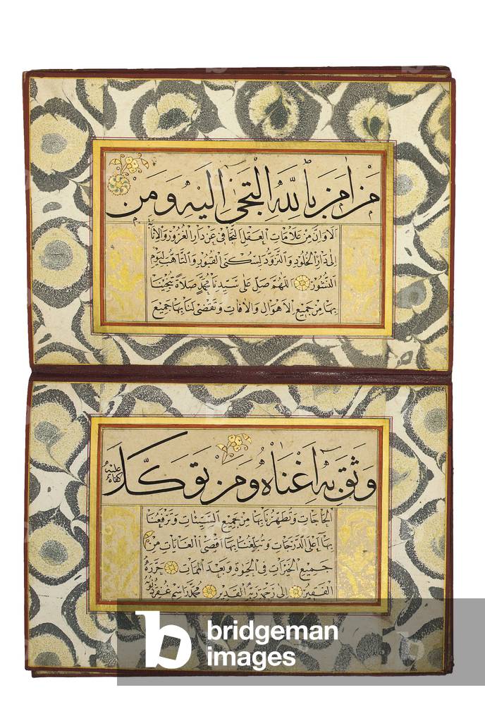 An album of calligraphy (Muraqqa), Ottoman, 19th century (manuscript on card)