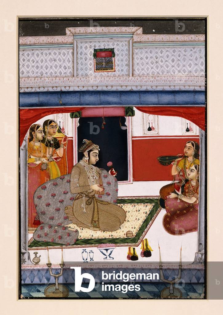 Hindola Ragini, c.1738 (gouache)