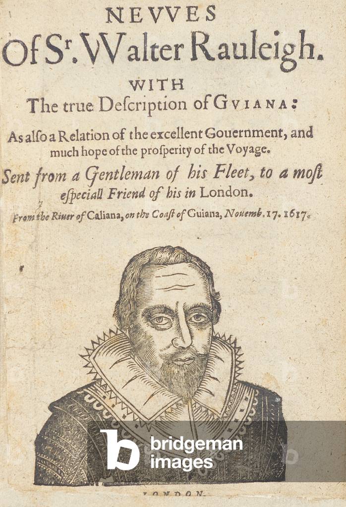 News of Sir Walter Raleigh, 1618 (woodcut & print)