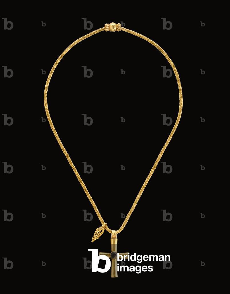 Byzantine Gold and Glass Cross, c.5th-7th century (gold & glass)