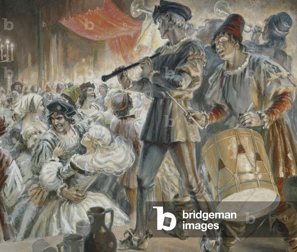 A Merry Dance (pastel on paper)