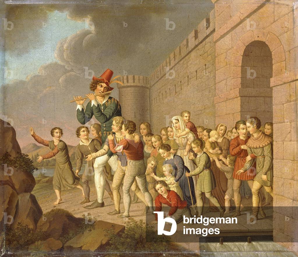 The Pied Piper of Hamelin; Der Rattenfanger von Hamelin, 1806 (oil on canvas)