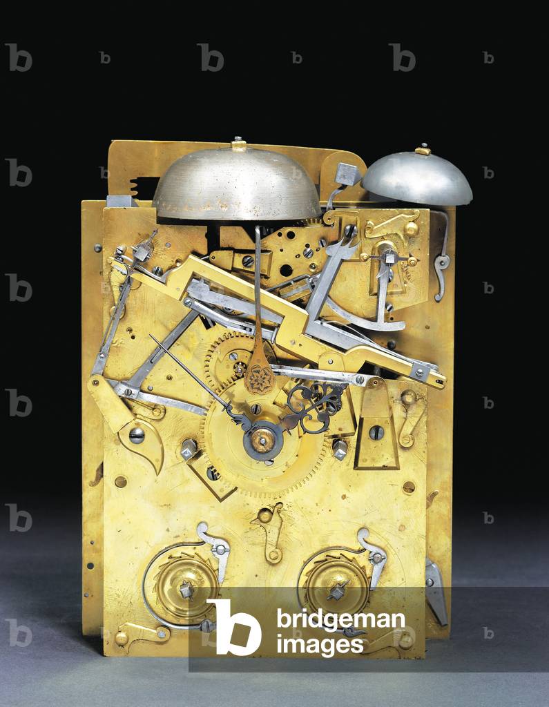 Detail of a James II mounted striking bracket clock with pull quarter repeat, no. 166, c.1690-95 (gilt metal) (see also 867502-4)