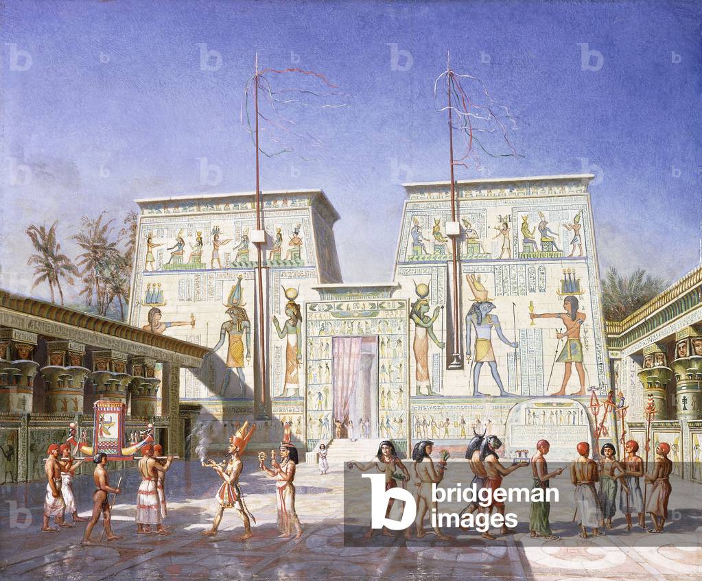 The Temple at Philae (oil on canvas)