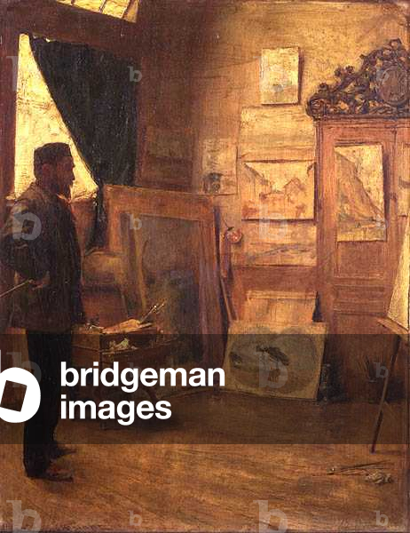 In the Studio, 1885 (oil on panel)