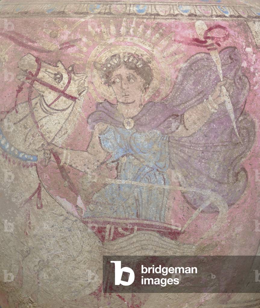 Detail from Canosan polychrome pottery oinochoe, Apulia, c. early 3rd century BC (ceramic)