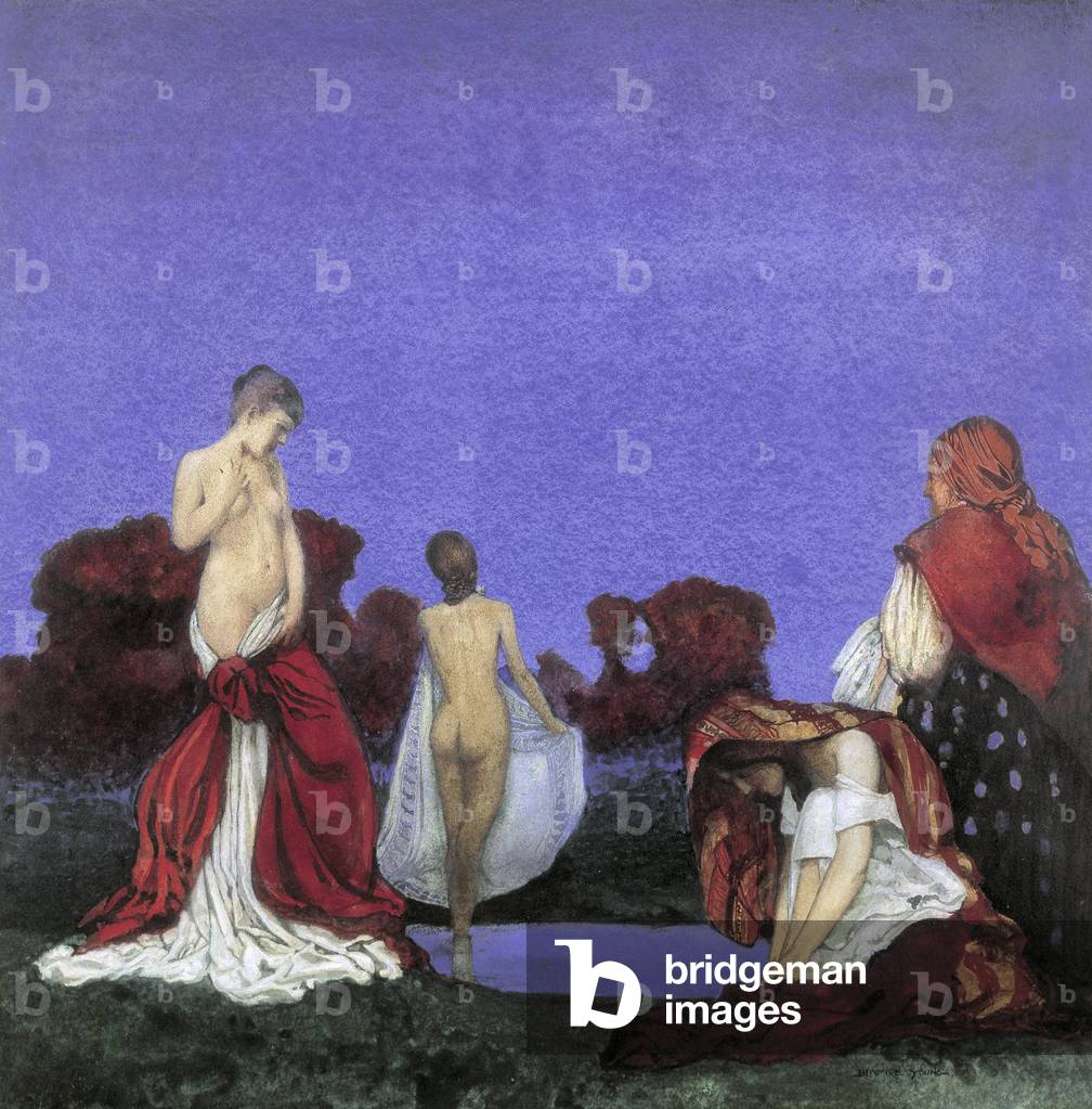 Gypsies Bathing (w/c on paper)