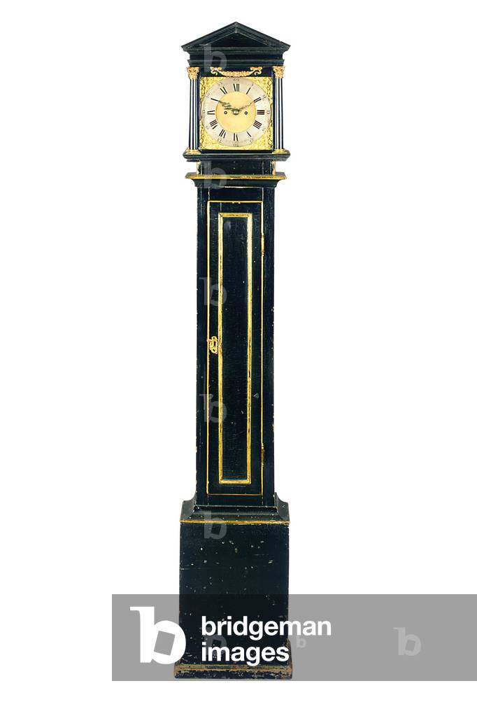 Victorian longcase clock, late 19th century (ebonised wood & gilt metal)