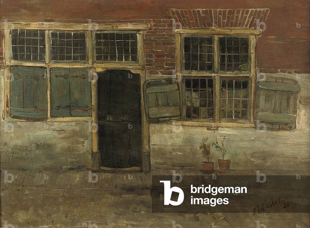 Little Houses, Leiden, 1881 (oil on panel)