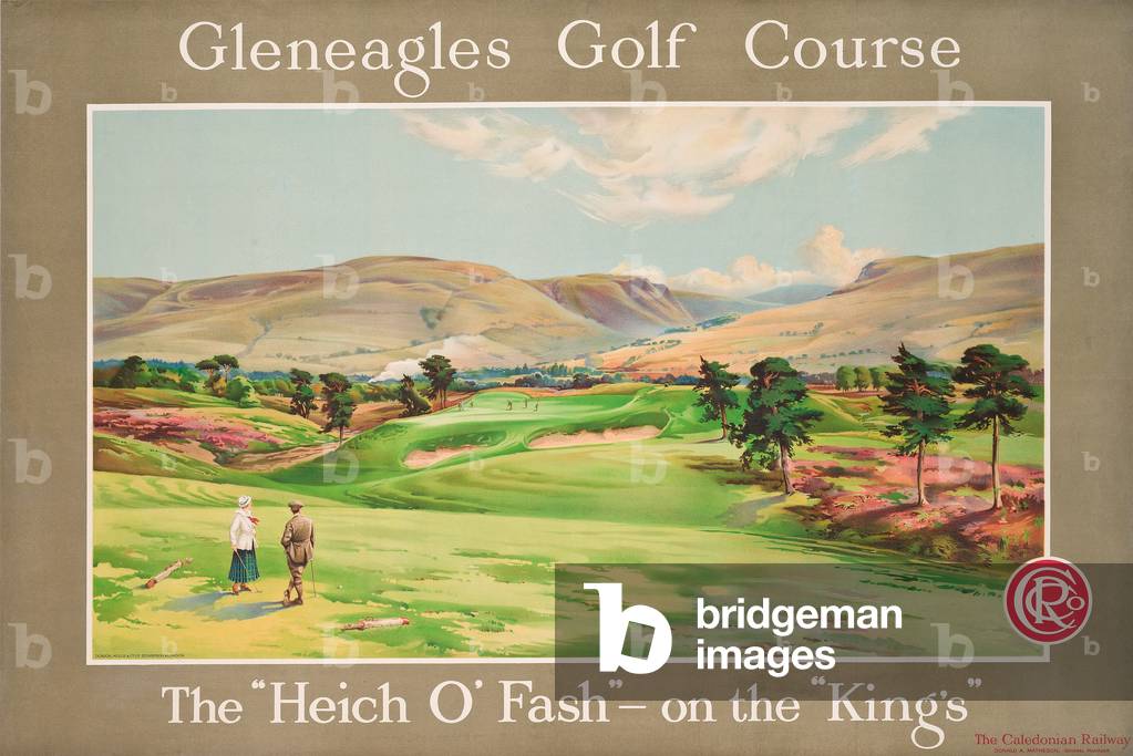 Gleneagles Golf Course, 'Heich O' Fash', c. 1912 (colour lithograph)