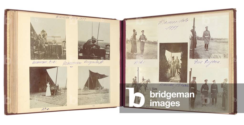 The Russian Imperial Family, page from an album of photographs, c.1897-99 (b/w photo) (see also 487673-80)