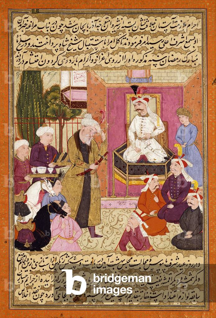 Shah 'Abbas en Route between Sherwan and Azerbaijan, Receiving Sher Shah, c. 1688 (w/c on paper)