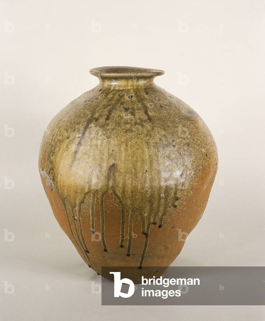 Large jar, Tamba ware, Muromachi Period, 15th-16th century (stoneware)