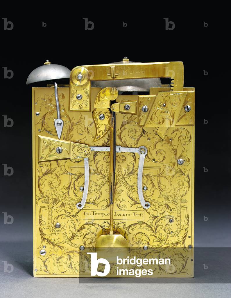  James II mounted striking bracket clock with pull quarter repeat, no. 166, c.1690-95 (gilt metal) (see also 867502-3)