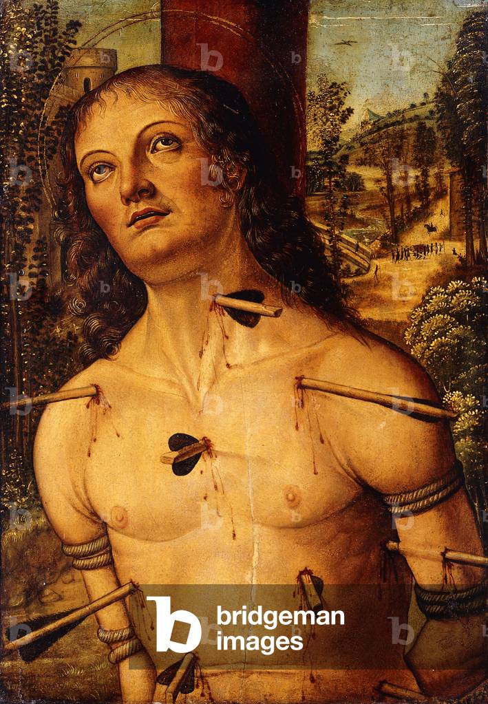 Saint Sebastian,  (oil on panel)