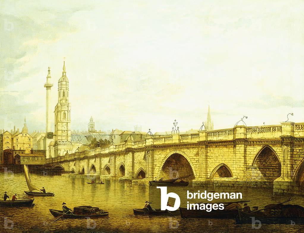 A View of London Bridge,  (oil on canvas)