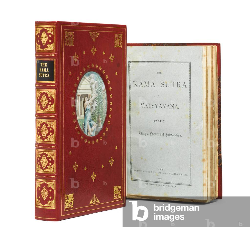 First edition of Richard Francis Burton's, 'The Kama Sutra of Vatsyayana', 1883 (red half calf, red morocco clamshell case, miniature)
