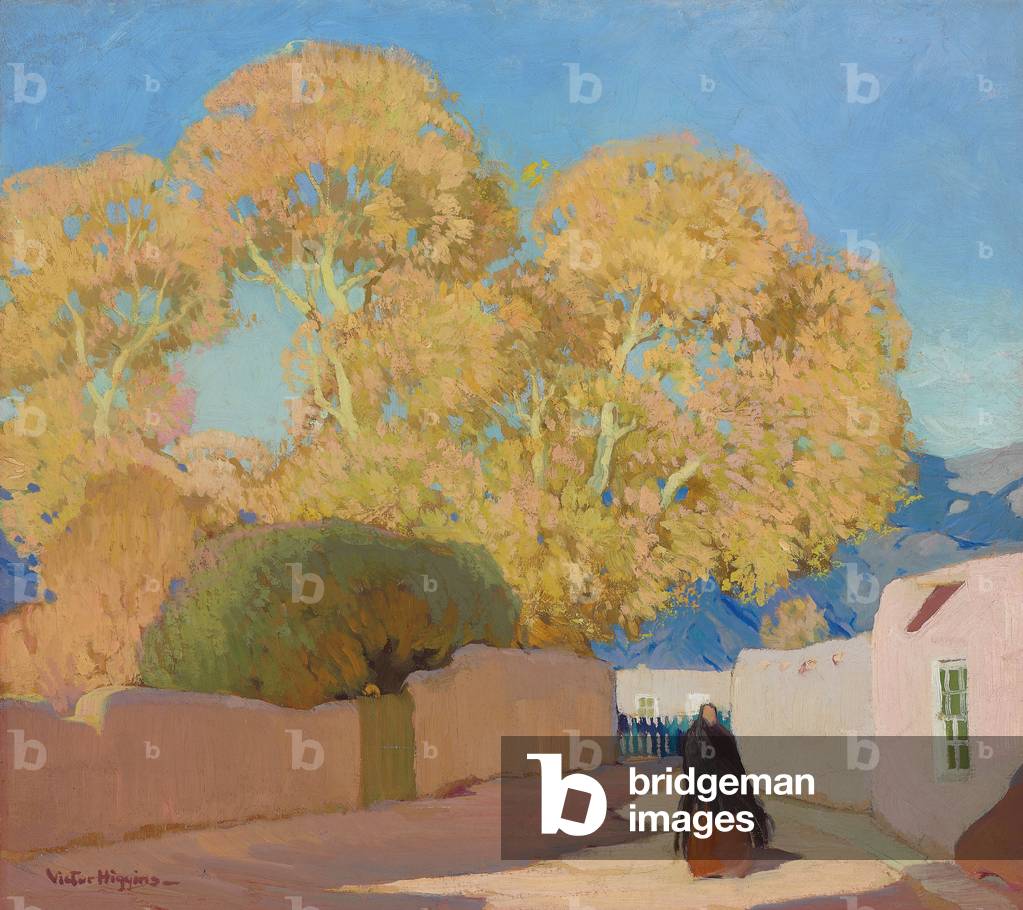 Canyon Drive, Santa Fe, c.1914 (oil on canvas)